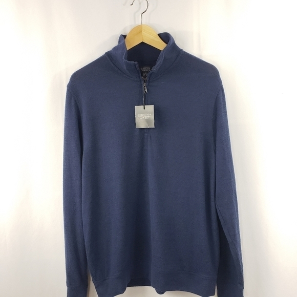 Nordstrom Cotton 1/4 Zip Lightweight Sweater - Main Image